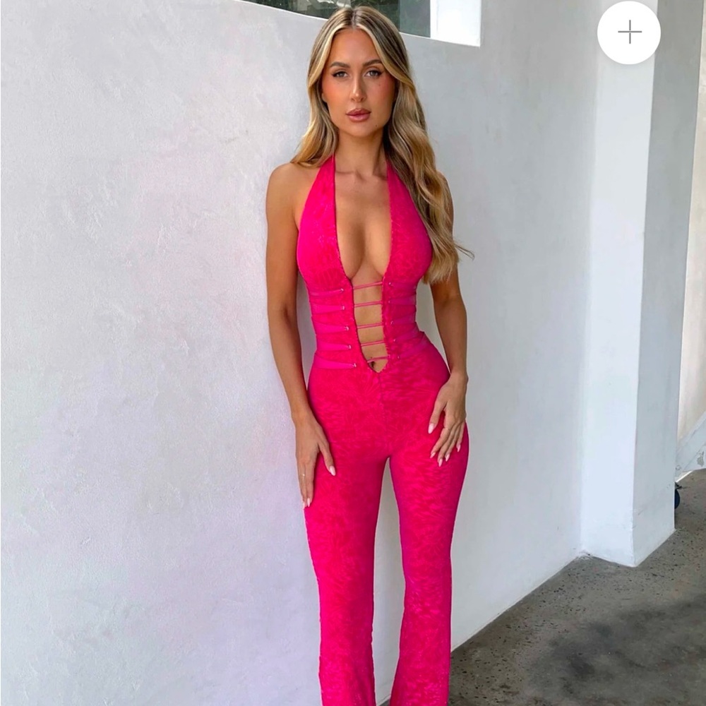 Pink outcast jumpsuit